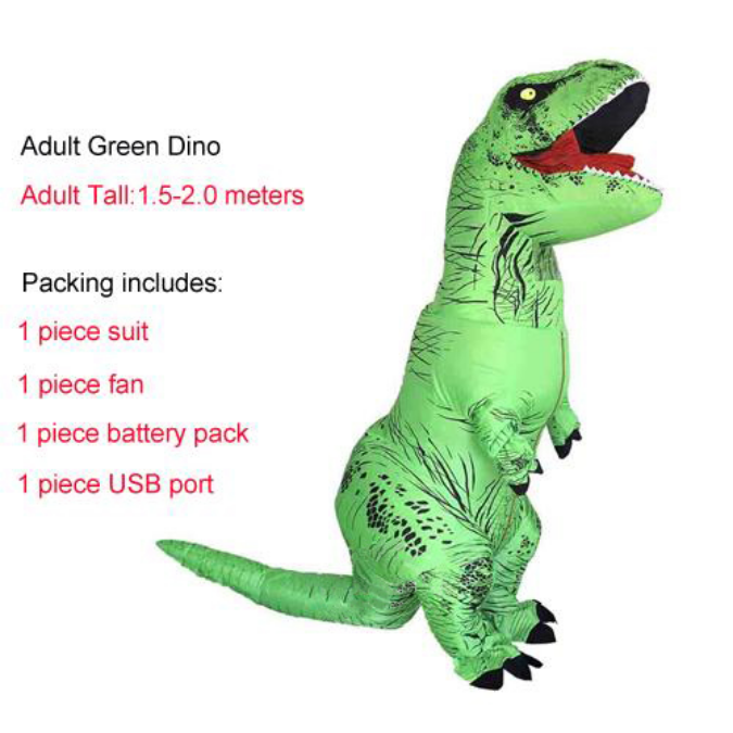 Inflatable T-Rex Dinosaur Adult Costume