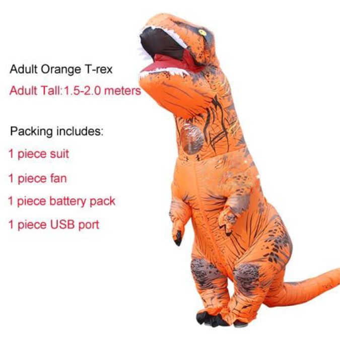 Inflatable T-Rex Dinosaur Adult Costume