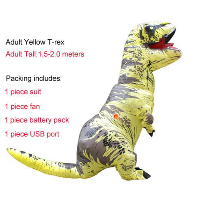 Inflatable T-Rex Dinosaur Adult Costume